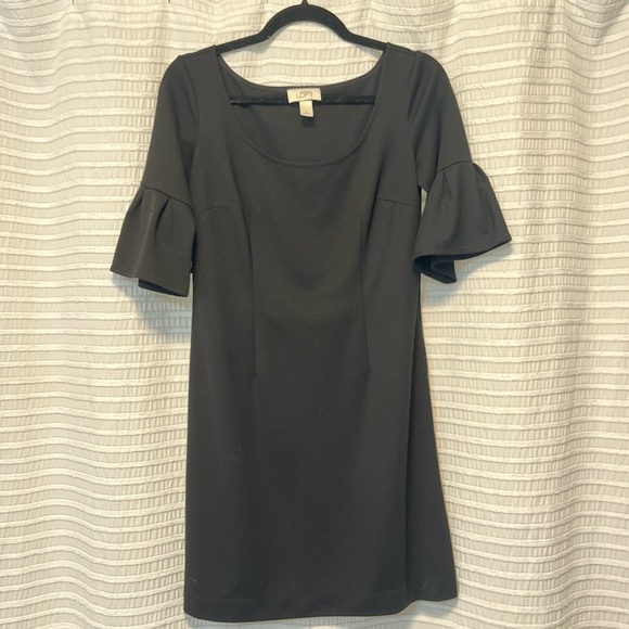 LOFT Black Ruffle Sleeve Dress - Picture 1 of 3